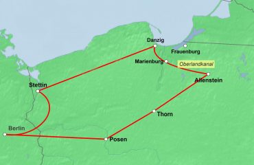 Karte Ostpreussen ohne Königsberg